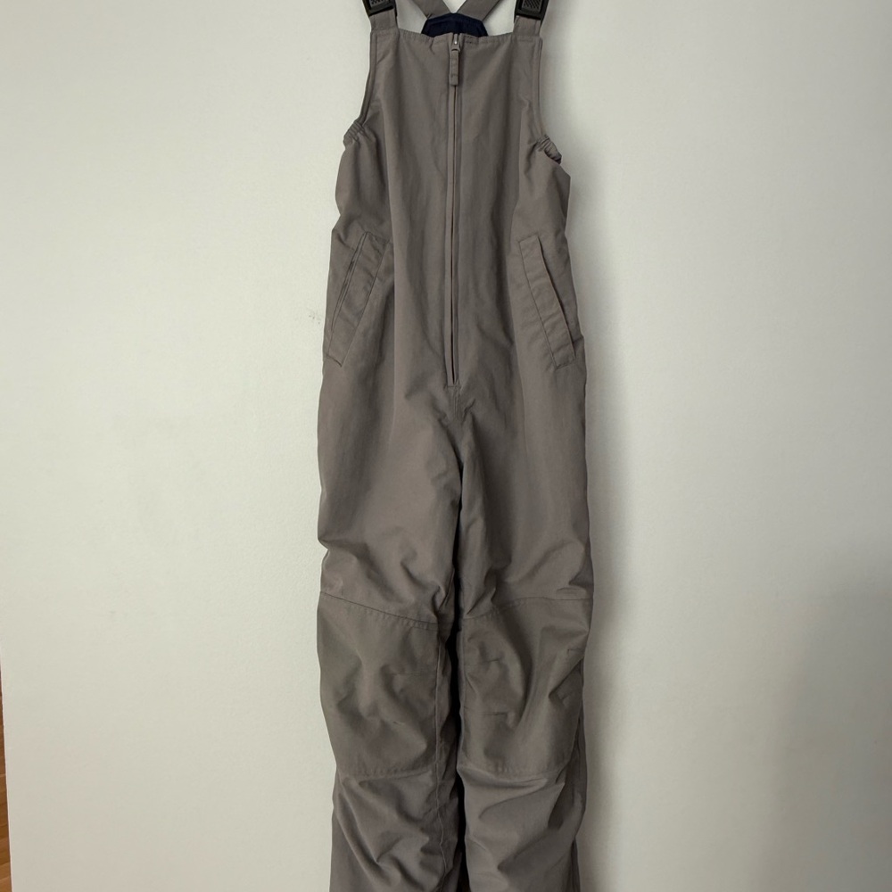 Lands' End Gray Kids Squall Waterproof Insulated Iron Knee Snow Bib